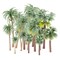 Miniature Palm Trees, Model Trees for Dioramas, Crafts (2 Styles, 9 Sizes, 32 Pieces)